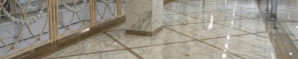 Beautiful marble floor professionally installed in Cleveland, OH